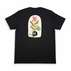 Stance‎ Shirt Mens Large Crew Tee Black Skull Flower Graphic T Shirt Streetwear